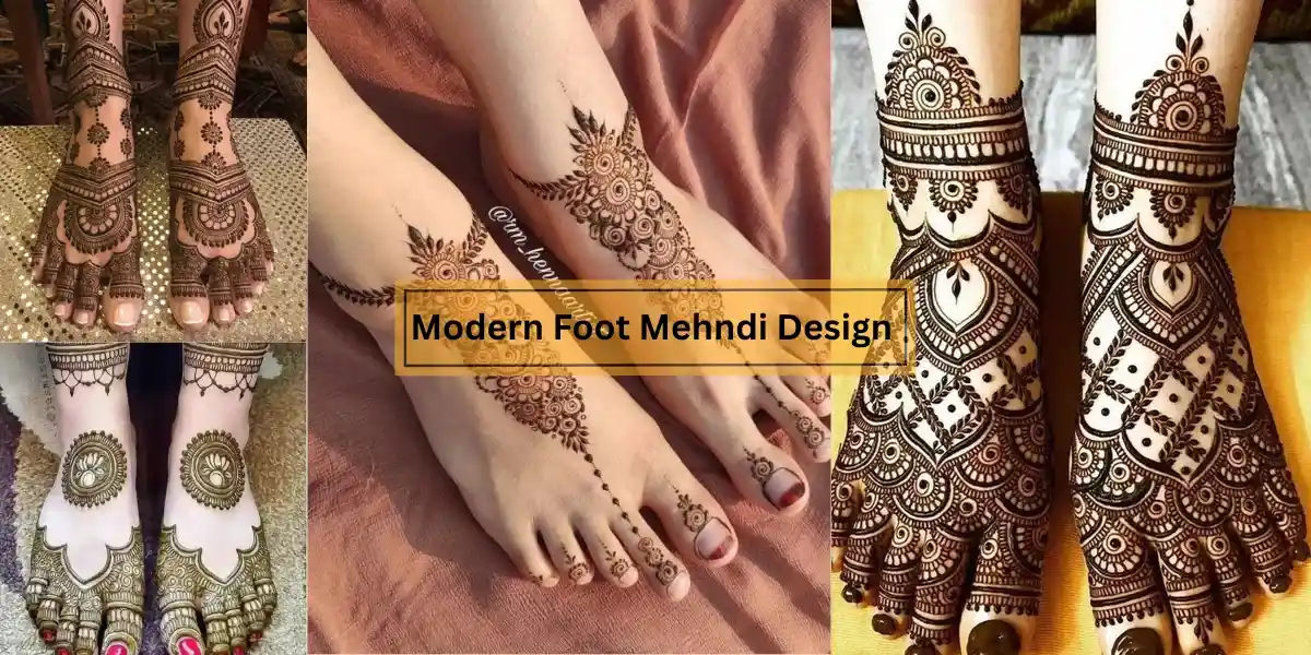 Modern Foot Mehndi Design